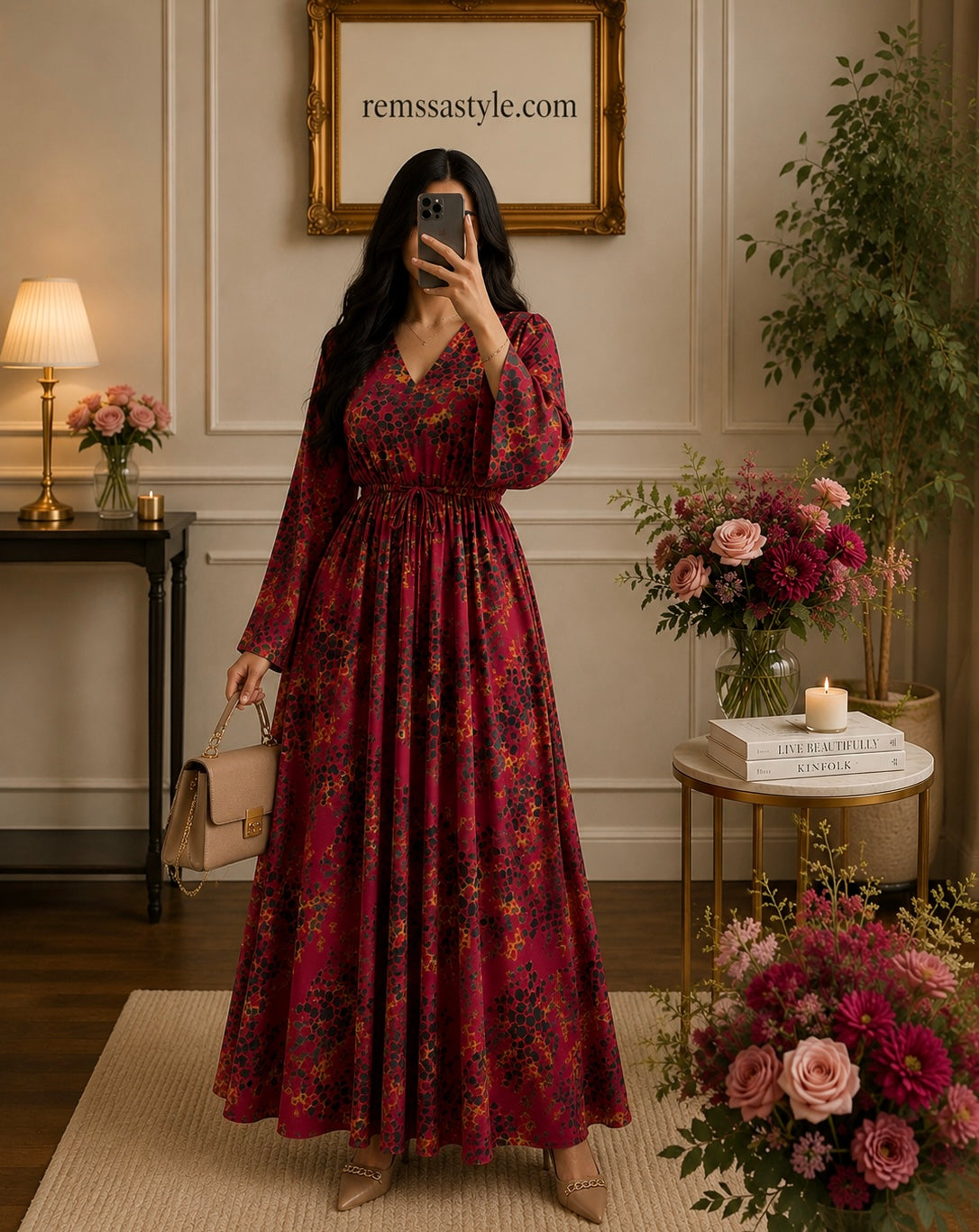 Robe Framboise فستان سحر التوت المخملي