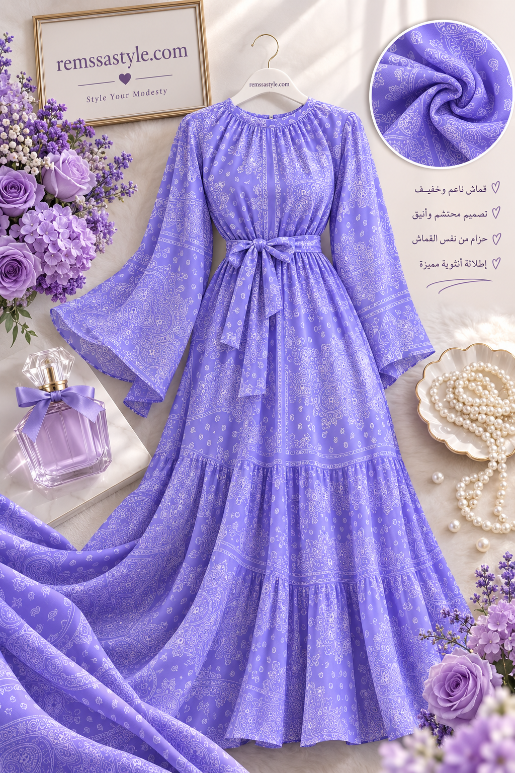 Robe lavande فستان سحر اللافندر