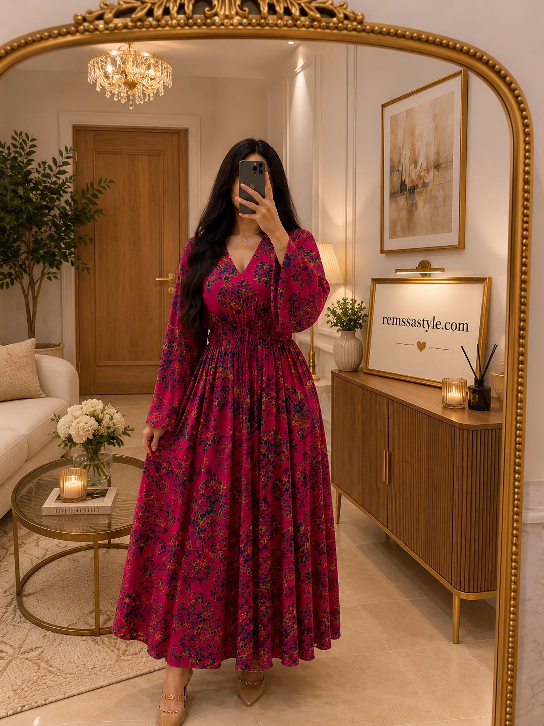 Robe Framboise فستان سحر التوت المخملي